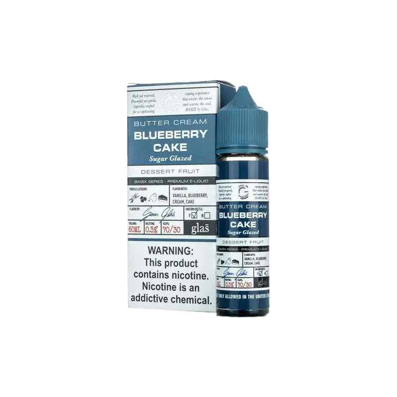 Glas Basix - Butter Cream Blueberry Cake sugar Glazed 60ml - 6mg  E-liquide premium  xvape.ma Maroc.