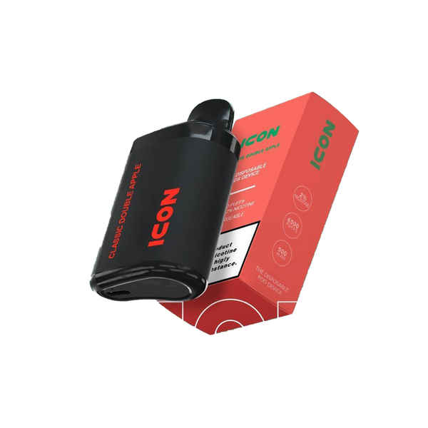 ICON - CLASSIC DOUBLE APPLE 2% - 6500 PUFFS  Jetable  xvape.ma Maroc.