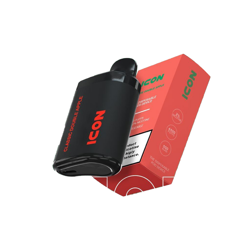 ICON - CLASSIC DOUBLE APPLE 2% - 6500 PUFFS  Jetable  xvape.ma Maroc.