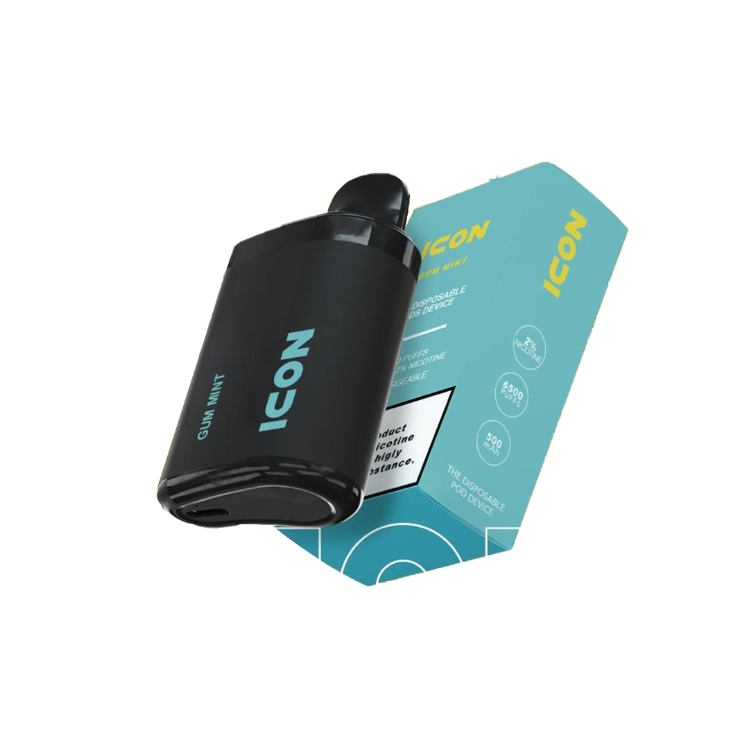 ICON - GUM MINT 2% - 6500 PUFFS  Jetable  xvape.ma Maroc.