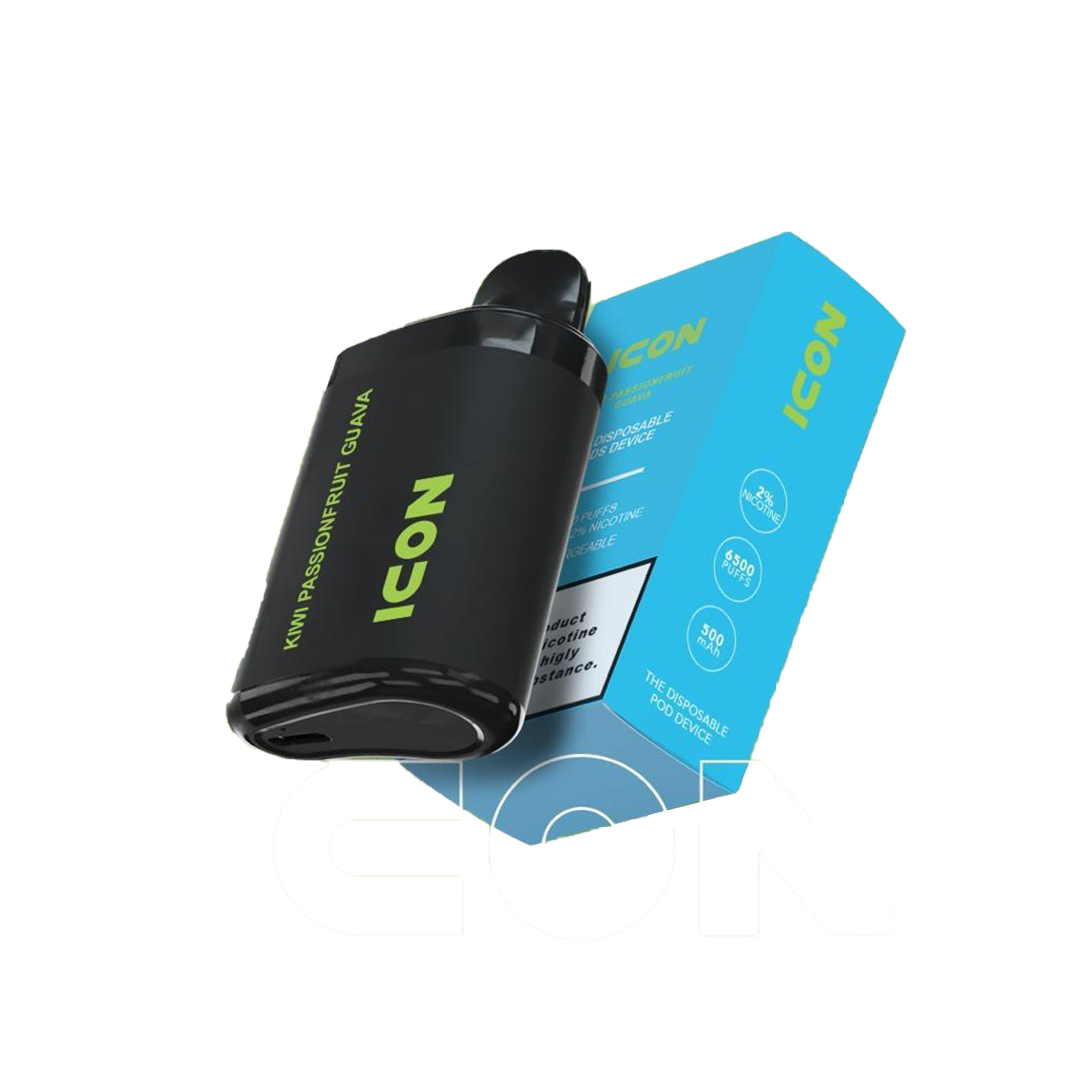 ICON - KIWI PASSIONFRUIT GUAVA 2% - 6500 PUFFS  Jetable  xvape.ma Maroc.
