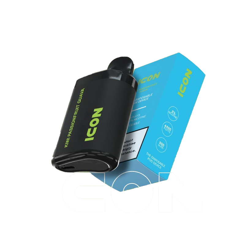ICON - KIWI PASSIONFRUIT GUAVA 2% - 6500 PUFFS  Jetable  xvape.ma Maroc.