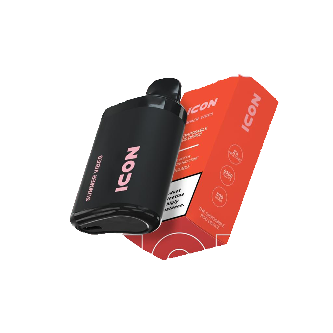 ICON - SUMMER VIBES 2% - 6500 PUFFS  Jetable  xvape.ma Maroc.