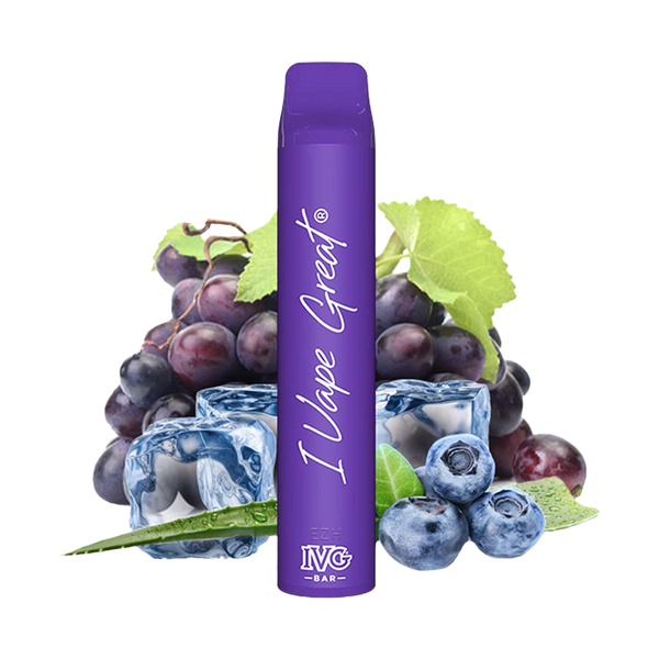 IVG Bar 3000 Taffs - Aloe Grape Ice (5%)  Jetable  xvape.ma Maroc.