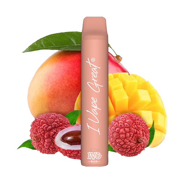 IVG Bar 3000 Taffs - Mango Lychee (5%)  Jetable  xvape.ma Maroc.