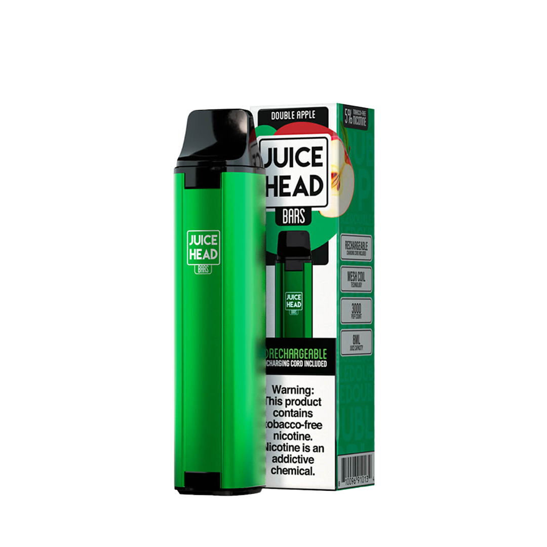 JUICE HEAD BARS 3000 Taffs Double Apple Freeze E-Cigarette Jetable  Jetable  xvape.ma Maroc.