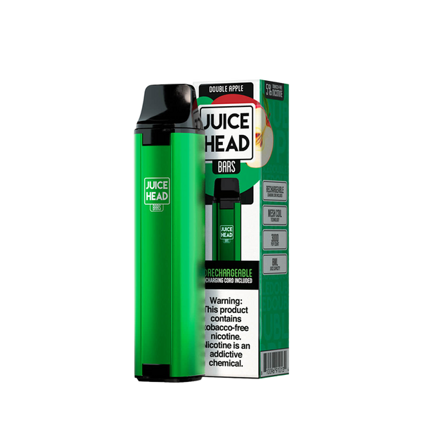 JUICE HEAD BARS 3000 Taffs Double Apple Freeze E-Cigarette Jetable  Jetable  xvape.ma Maroc.