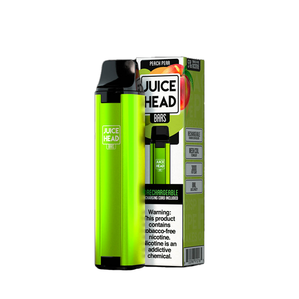 JUICE HEAD BARS 3000 Taffs Peach Pear E-Cigarette Jetable  Jetable  xvape.ma Maroc.