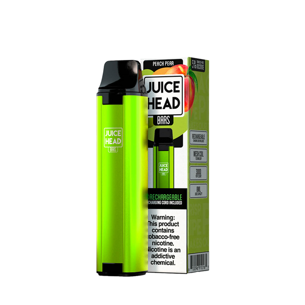 JUICE HEAD BARS 3000 Taffs Peach Pear Freeze E-Cigarette Jetable  Jetable  xvape.ma Maroc.