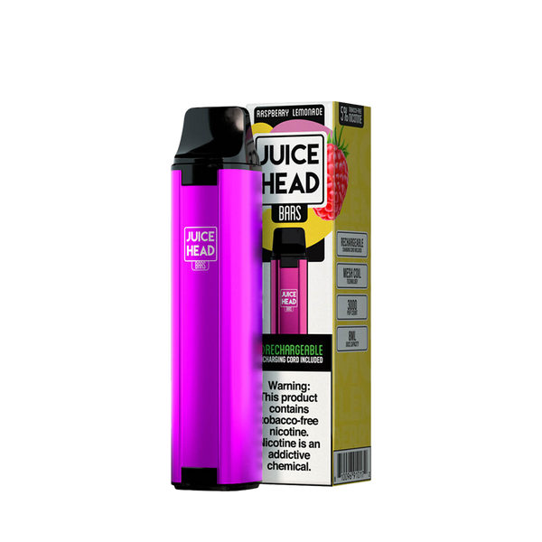 JUICE HEAD BARS 3000 Taffs Raspberry Lemonade Freeze E-Cigarette Jetable