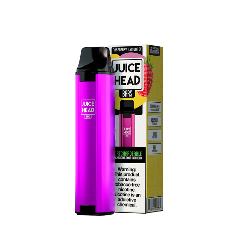 JUICE HEAD BARS 3000 Taffs Raspberry Lemonade Freeze E-Cigarette Jetable  Jetable  xvape.ma Maroc.