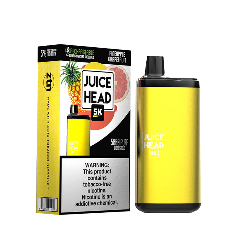 JUICE HEAD BARS FREEZE 5000 Taffs Pineapple Grapefruit E-Cigarette Jetable