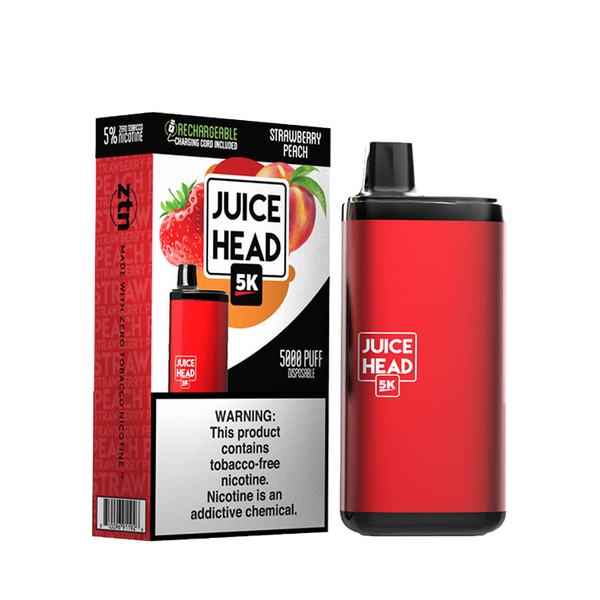 JUICE HEAD BARS FREEZE 5000 Taffs Strawberry Peach E-Cigarette Jetable