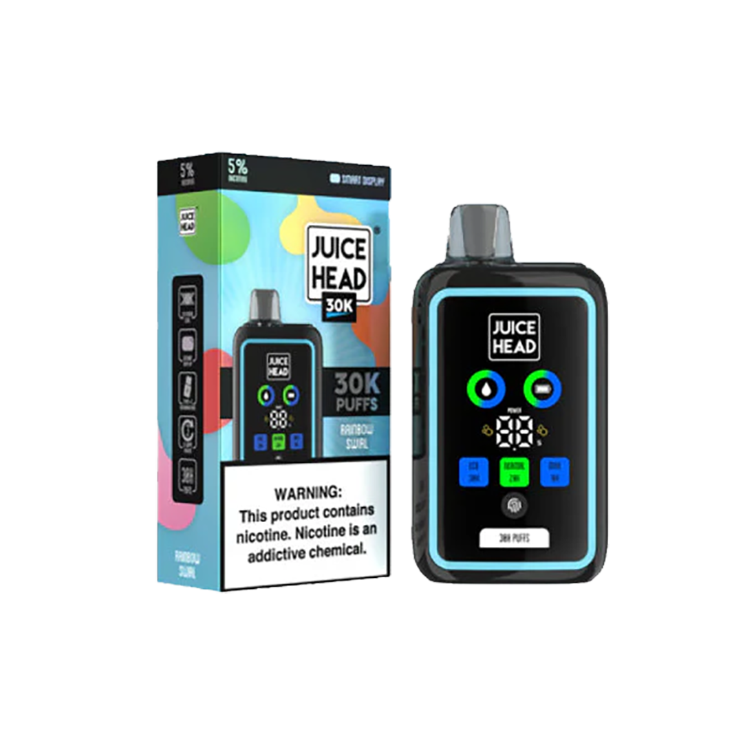 JUICE HEAD 30K Puffs - Rainbow Swirl - 5%  Jetable  xvape.ma Maroc.