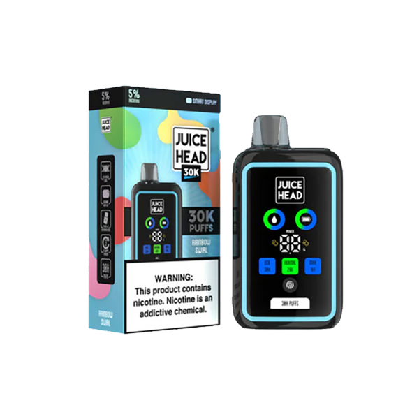 JUICE HEAD 30K Puffs - Rainbow Swirl - 5%  Jetable  xvape.ma Maroc.