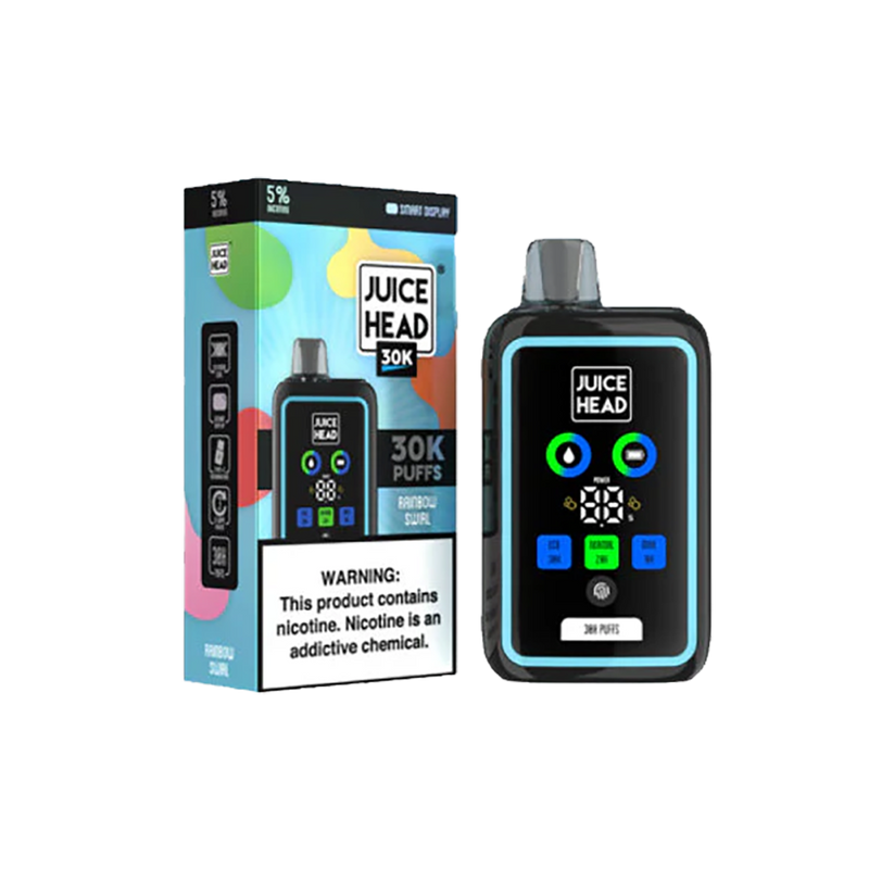 JUICE HEAD 30K Puffs - Rainbow Swirl - 5%  Jetable  xvape.ma Maroc.