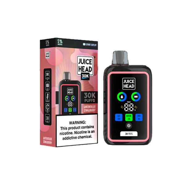 JUICE HEAD 30K Puffs - Watermelon Strawberry - 5%  Jetable  xvape.ma Maroc.