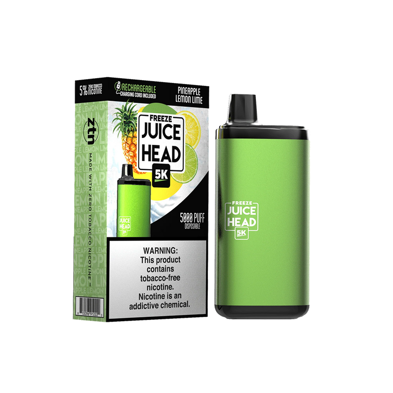 JUICE HEAD BARS FREEZE 5000 Taffs Pineapple Lemon Lime  Jetable  xvape.ma Maroc.