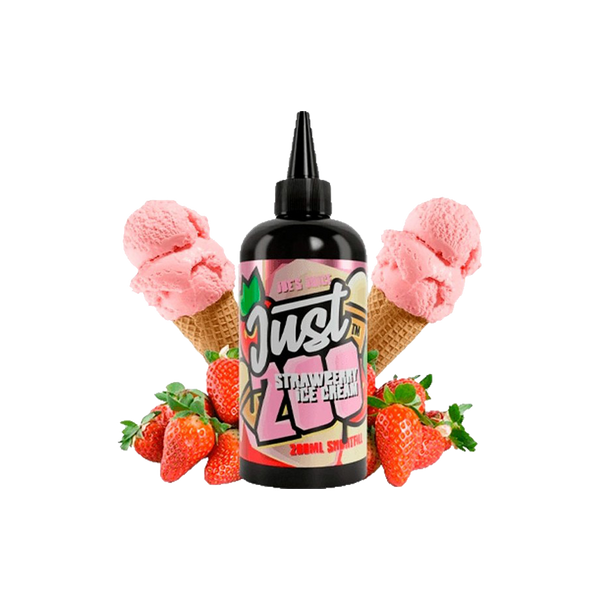 Joe's Juice - Just Strawberry Ice Cream 200ml  E-liquide premium  xvape.ma Maroc.