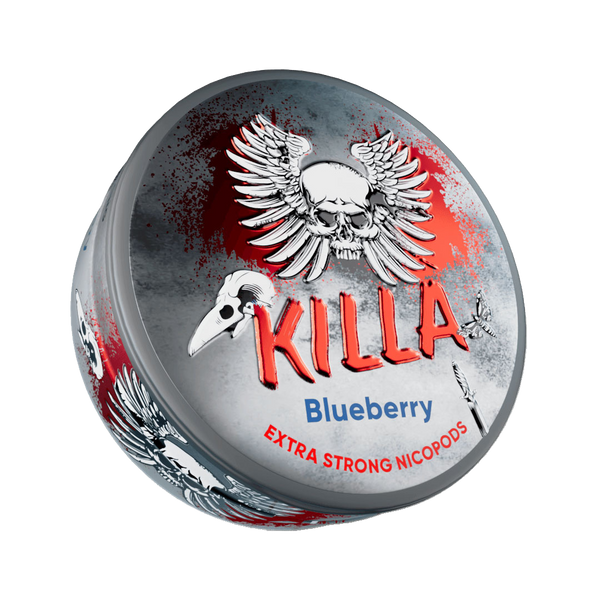 Killa Snus - Blueberry - 12,8mg/pouch - 16mg/g  Nicotine Pouches  xvape.ma Maroc.