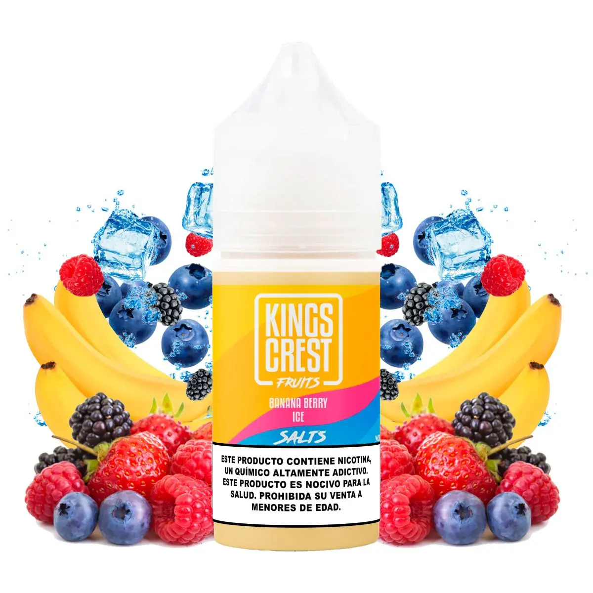 Banana Berry Ice 30 ml Salt E-Liquide by Kings Crest