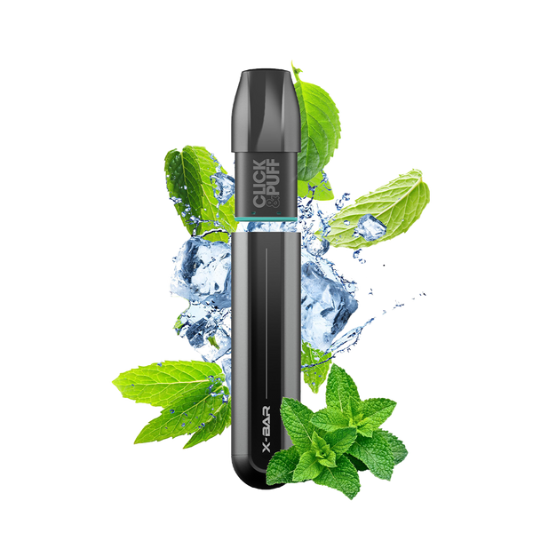 X-BAR Click & Puff kit de démarrage - MENTHE EXTREM  Starter Kits (Pods Fermés)  xvape.ma Maroc.