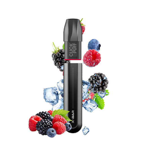 X-BAR Click & Puff kit de démarrage - Fruits Rouges  Starter Kits (Pods Fermés)  xvape.ma Maroc.