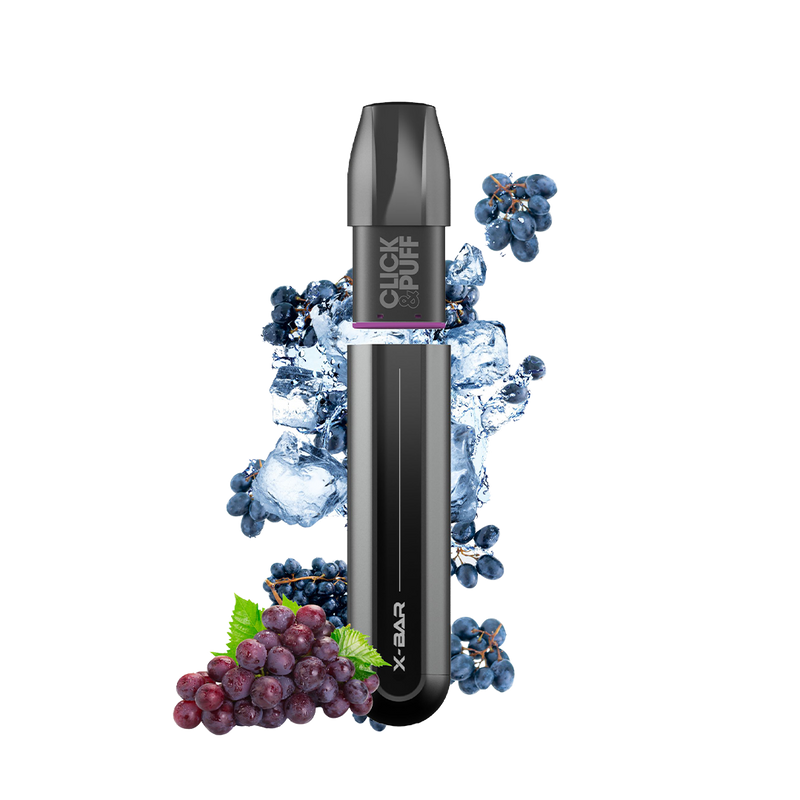 X-BAR Click & Puff kit de démarrage - ICE GRAPE  Starter Kits (Pods Fermés)  xvape.ma Maroc.