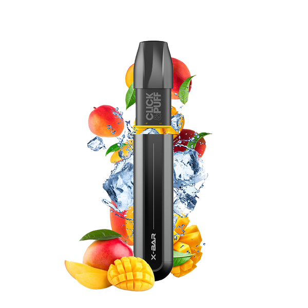 X-BAR Click & Puff kit de démarrage - ICE MANGO  Starter Kits (Pods Fermés)  xvape.ma Maroc.