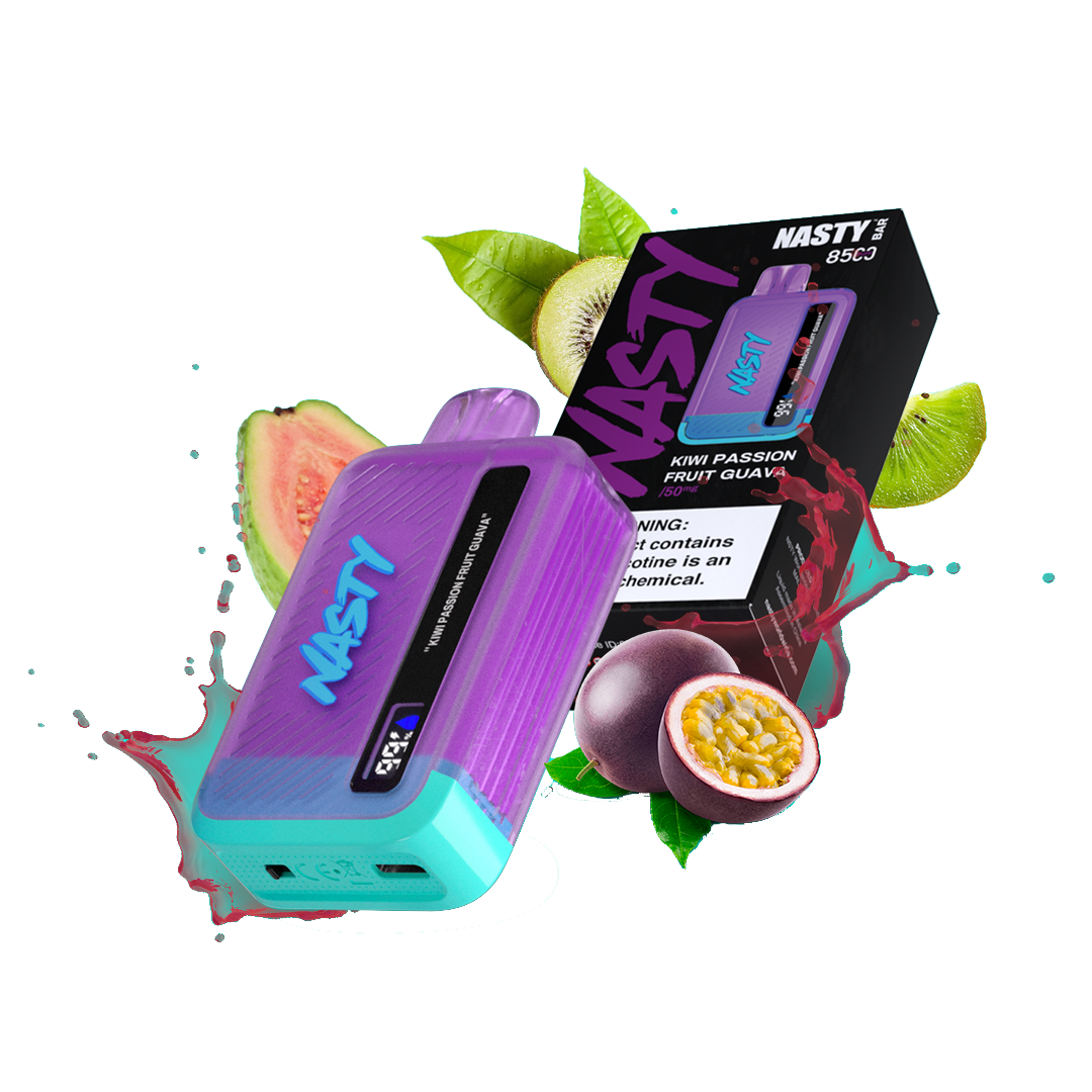Nasty 8.5K - KIWI PASSION FRUIT GUAVA 8500 puffs 2% / 5%  Jetable  xvape.ma Maroc.
