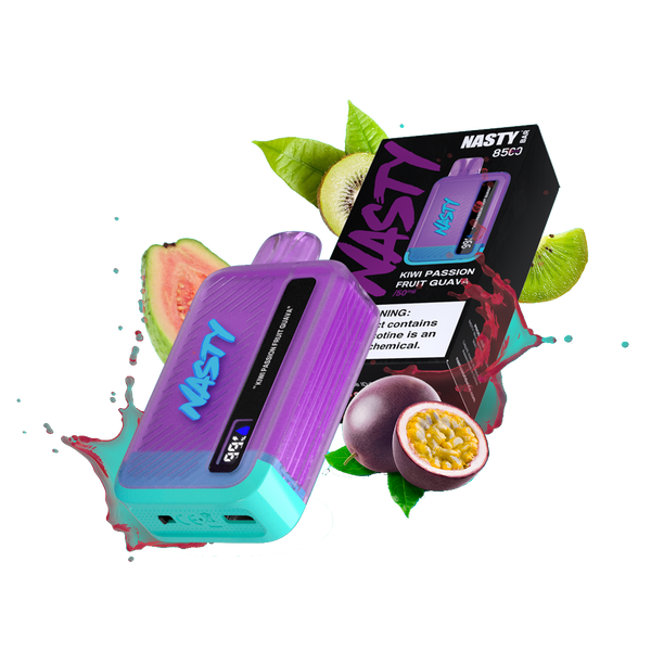 Nasty 8.5K - KIWI PASSION FRUIT GUAVA 8500 puffs 2% / 5%  Jetable  xvape.ma Maroc.