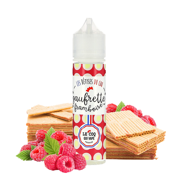 Le Coq Qui Vape - Gaufrette Framboise 60ml  E-liquide premium  xvape.ma Maroc.