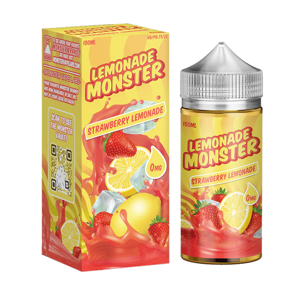 Lemonade Monster - Strawberry Lemonade 120 mL  E-liquide premium  xvape.ma Maroc.