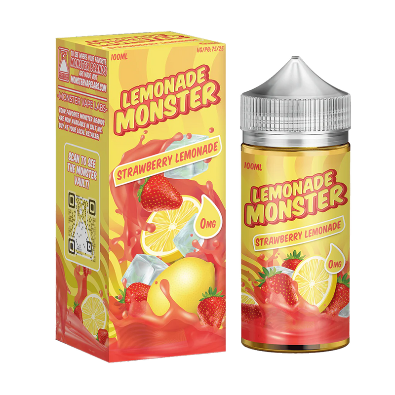 Lemonade Monster - Strawberry Lemonade 120 mL  E-liquide premium  xvape.ma Maroc.