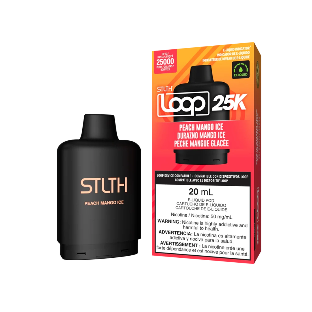 Loop - Peach Mango Ice - 25K Puffs  Cartouches Pré-Remplies  xvape.ma Maroc.