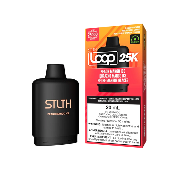 Loop - Peach Mango Ice - 25K Puffs  Cartouches Pré-Remplies  xvape.ma Maroc.