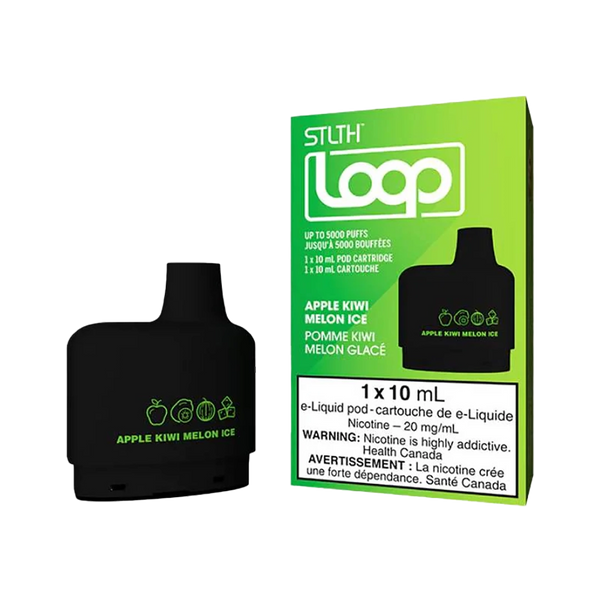 Loop - Apple Kiwi Melon Ice - 5000 Taffs  Cartouches Pré-Remplies  xvape.ma Maroc.