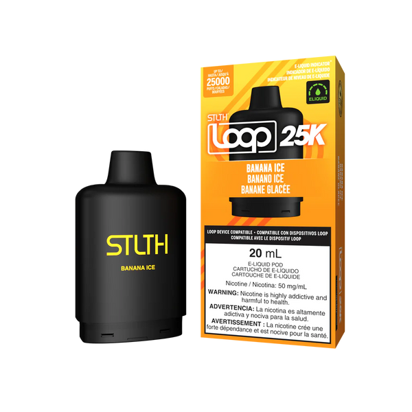 Loop - Banana Ice  - 25K Puffs  Cartouches Pré-Remplies  xvape.ma Maroc.