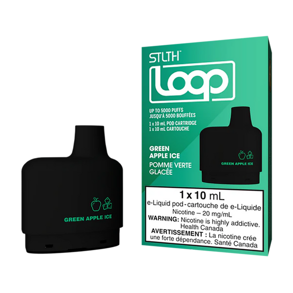Loop - Green Apple Ice - 5000 Taffs  Cartouches Pré-Remplies  xvape.ma Maroc.