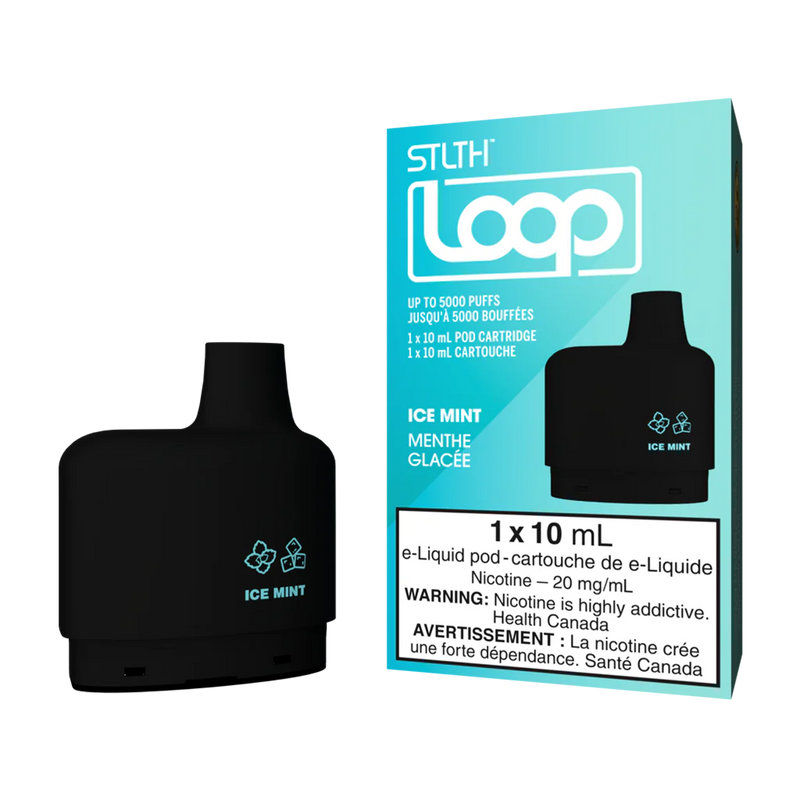 Loop - Ice Mint - 5000 Taffs  Cartouches Pré-Remplies  xvape.ma Maroc.