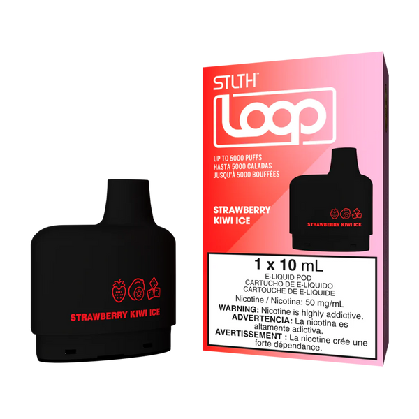 Loop - Strawberry Kiwi Ice - 5000 Taffs  Cartouches Pré-Remplies  xvape.ma Maroc.