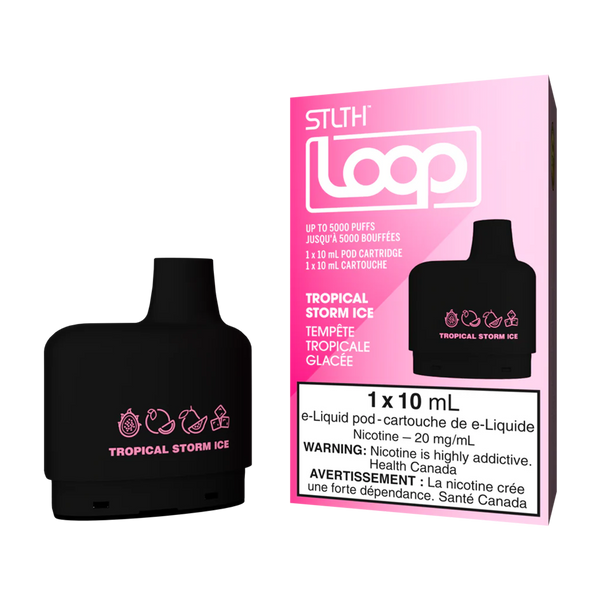 Loop - Tropical Storm Ice - 5000 Taffs - 2%  Cartouches Pré-Remplies  xvape.ma Maroc.