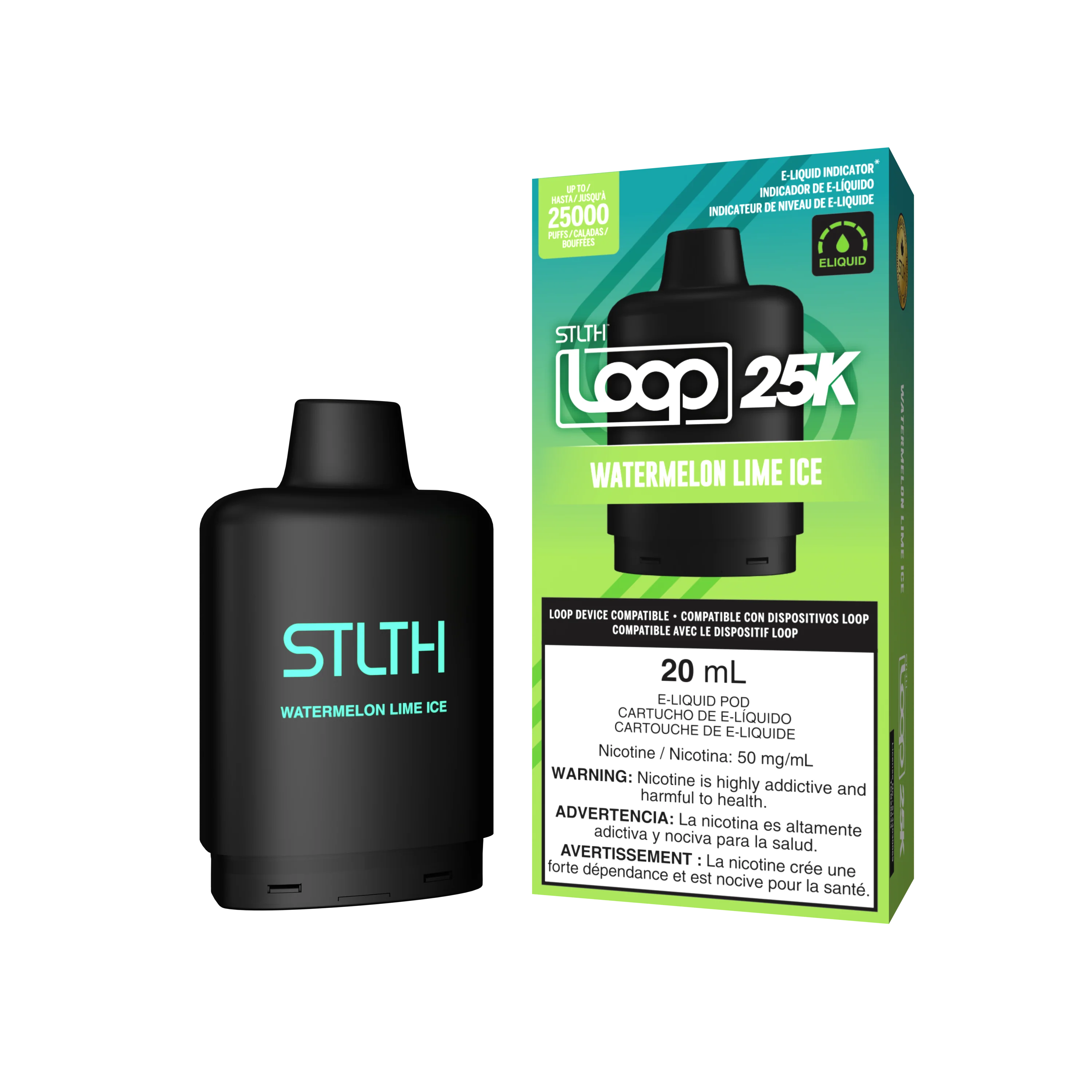 Loop - Watermelon Lime Ice - 25K Puffs  Cartouches Pré-Remplies  xvape.ma Maroc.
