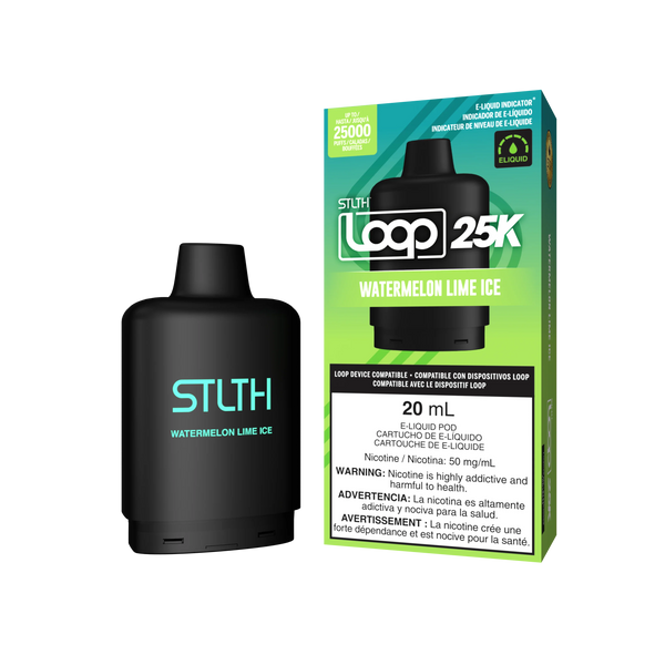 Loop - Watermelon Lime Ice - 25K Puffs  Cartouches Pré-Remplies  xvape.ma Maroc.