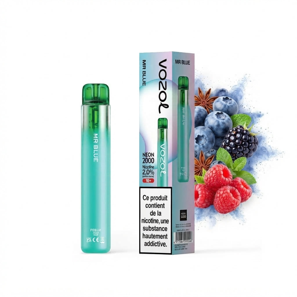 Vozol Neon 2000 Puffs - Mr Blue - 2%