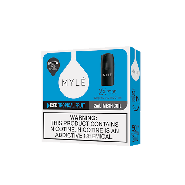 MYLE META POD - ICED TROPICAL FRUIT - 5%  Cartouches Pré-Remplies  xvape.ma Maroc.