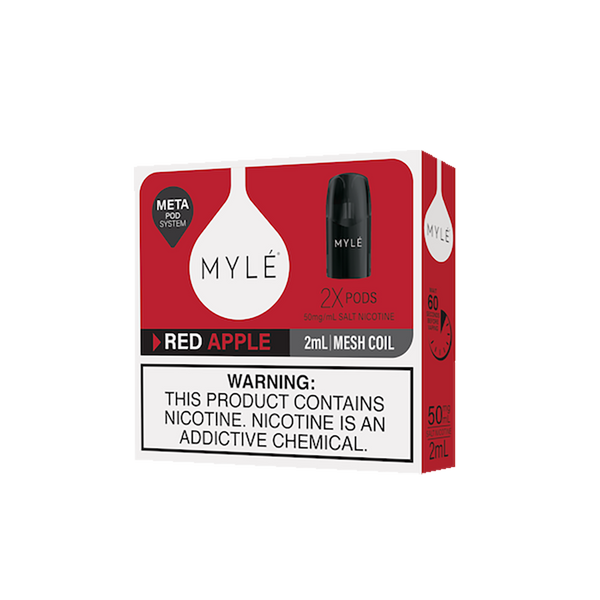 MYLE META POD - RED APPLE - 5%  Cartouches Pré-Remplies  xvape.ma Maroc.