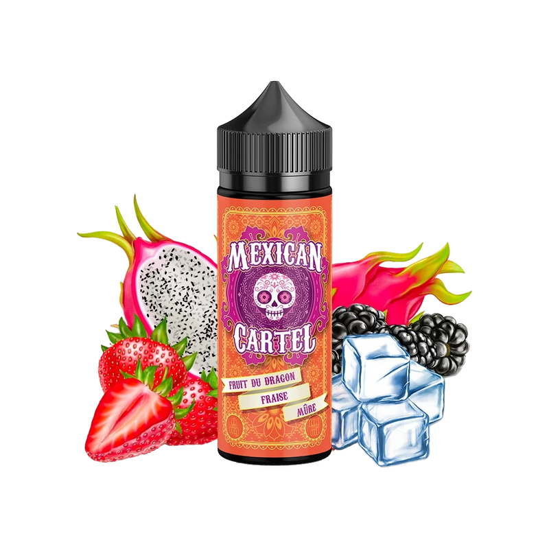 Mexican Cartel Fruit du Dragon Fraise Mûre 120 ml  E-liquide premium  xvape.ma Maroc.