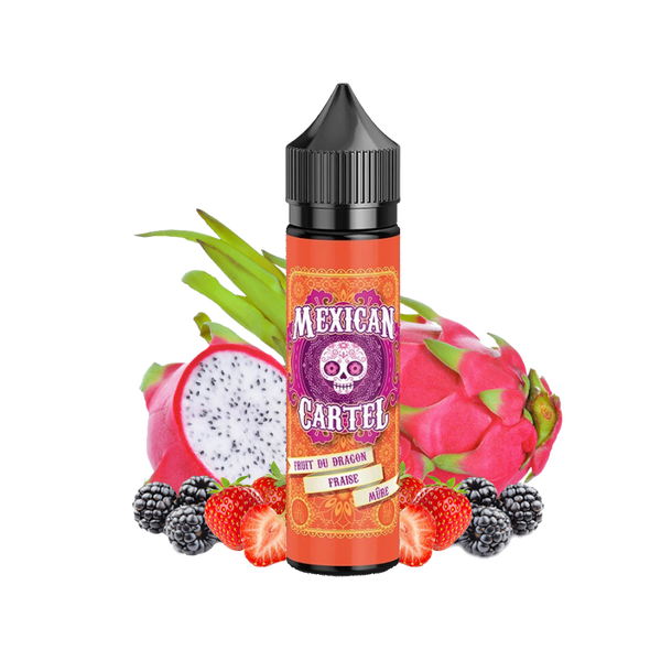 Mexican Cartel Fruit du Dragon Fraise Mûre  60 ml  E-liquide premium  xvape.ma Maroc.