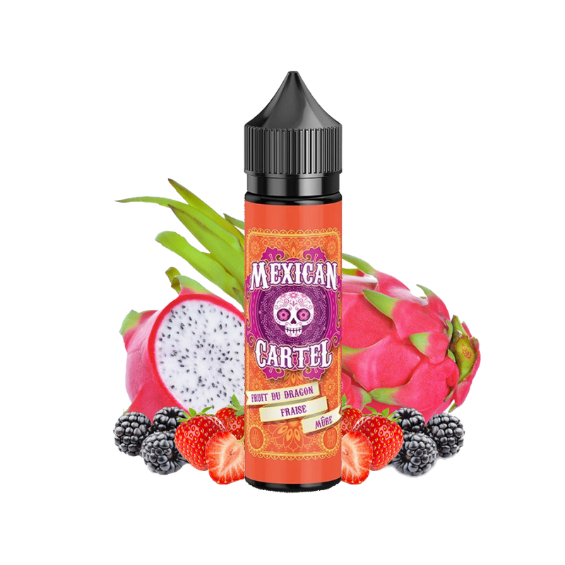 Mexican Cartel Fruit du Dragon Fraise Mûre  60 ml  E-liquide premium  xvape.ma Maroc.